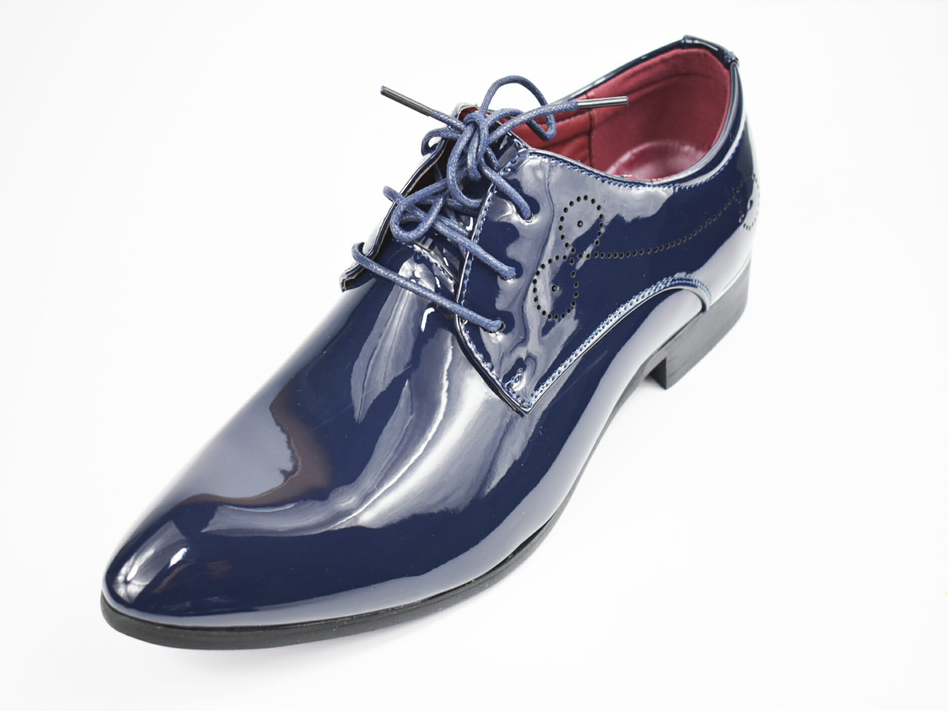Zapatos de piel diseño azul brillo - El Taller de Regina